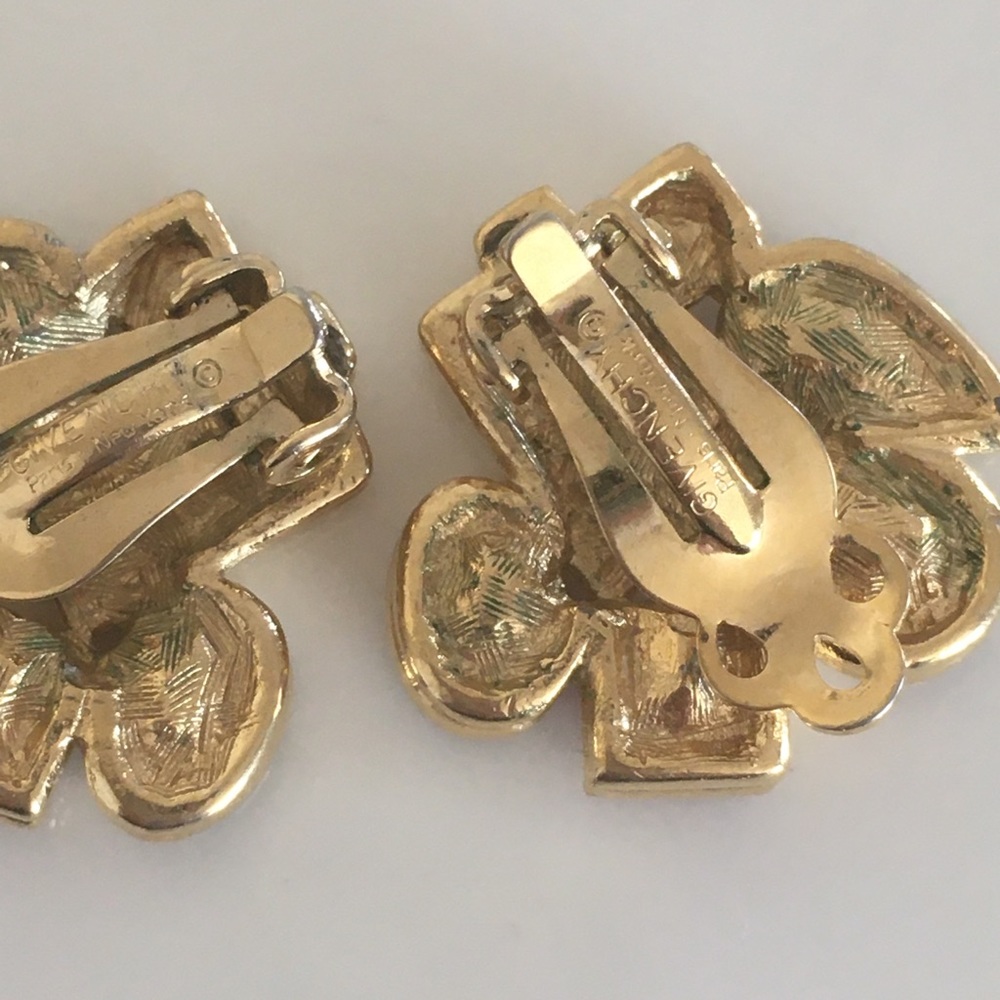 Givenchy Multi GoldTone Spinel Cluster Earrings - Picture 7 of 8